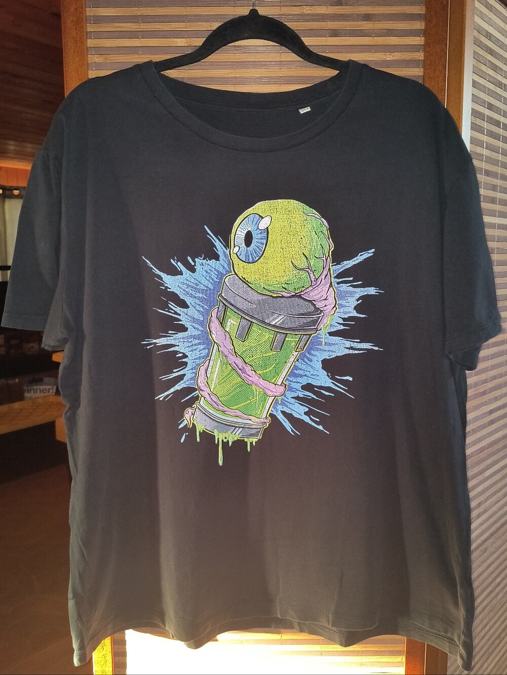 Jacksepticeye YouTube Gamer Black Neon Green & Blue Sam Septic Eye Graphic Tee
